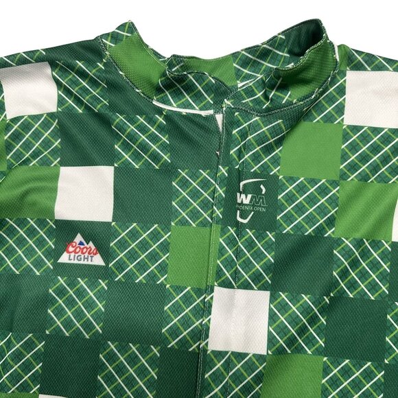 Coors Light Phoenix Waste Management Open Green Plaid Romper M Golf Birds Nest - Picture 5 of 8